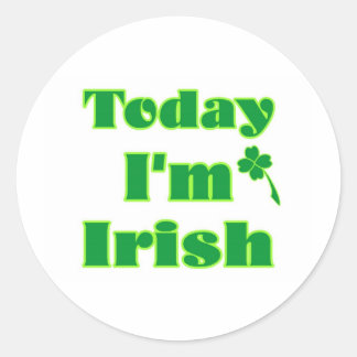 Pegatina Redonda Hoy soy irlandés
