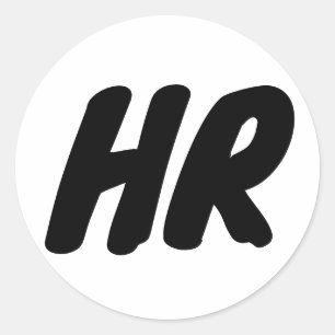Pegatina Redonda HR - Departamento de Recursos Humanos - Pegatinas