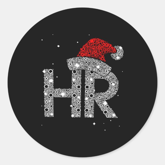 Pegatina Redonda Hr Human Resource Jobs - Funny Christmas Gift  (Anverso)