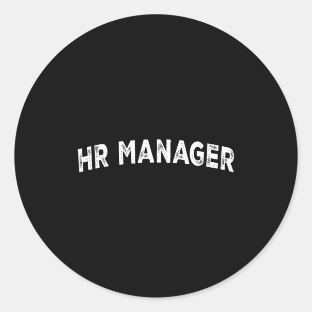 Pegatina Redonda Hr Manager  (Anverso)