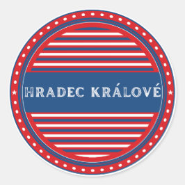 Pegatina Redonda Hradec Kralove City Pride Emblem – Czech Identity