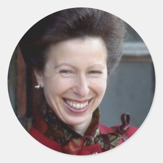 Pegatina Redonda HRH La Princesa Real (Anverso)