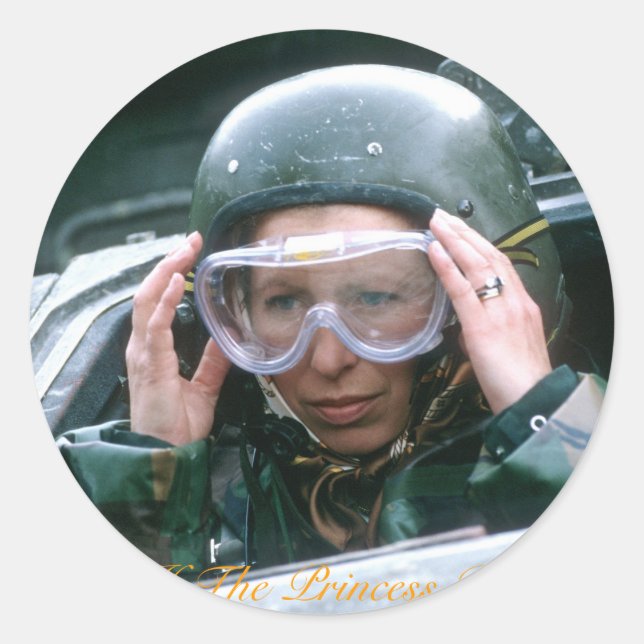 Pegatina Redonda HRH La Princesa Real 1985 (Anverso)