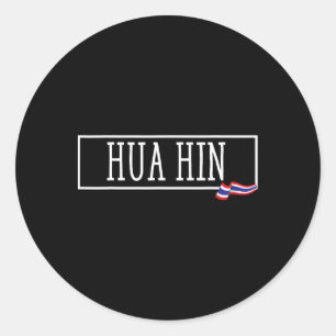 Pegatina Redonda Hua Hin Tailandia Recuerdo Siam Prathet Mujeres Ta