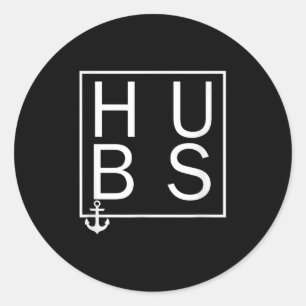 Pegatina Redonda Hubby Hubs matrimonio matrimonio matrimonio matrim