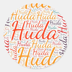 Pegatina Redonda Huda