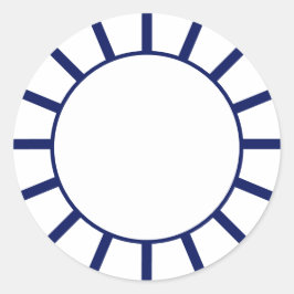 Pegatina Redonda Huelga de la Marina de moda