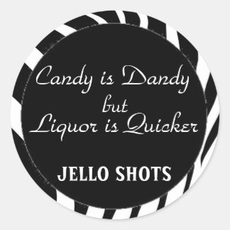 Pegatina Redonda huella de cebra, círculo negro, Candy es Dandy, pe