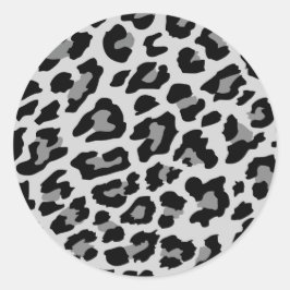 Pegatina Redonda huella de leopardo