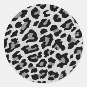 Pegatina Redonda huella de leopardo