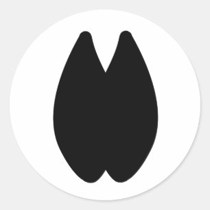 Pegatina Redonda Huella de los Alpes