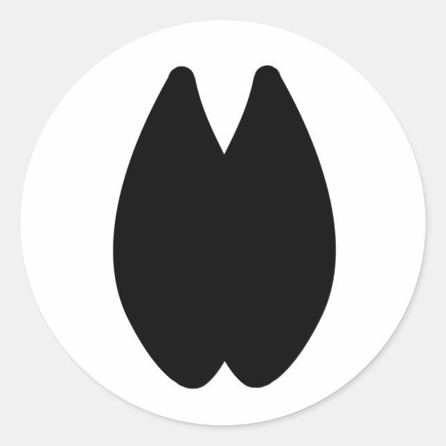 Pegatina Redonda Huella de los Alpes (Anverso)