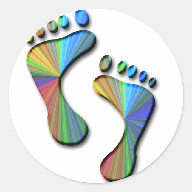 Pegatina Redonda Huella digital (Anverso)