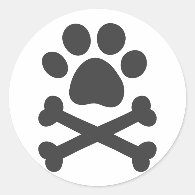 Pegatina Redonda Huellas cruzadas de la huella de tracción - Elegir (Anverso)