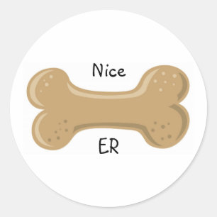 Pegatina Redonda Hueso de Pound_Nice del perro