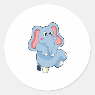 Pegatina Redonda Huevo de Elefante