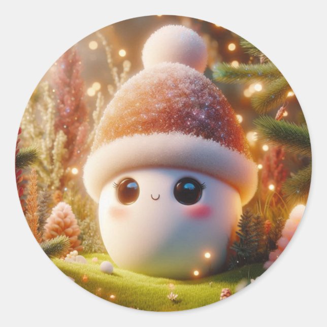 Pegatina Redonda Huevo dulce (Anverso)