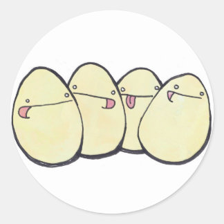 Pegatina Redonda huevos