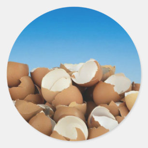 Pegatina Redonda Huevos