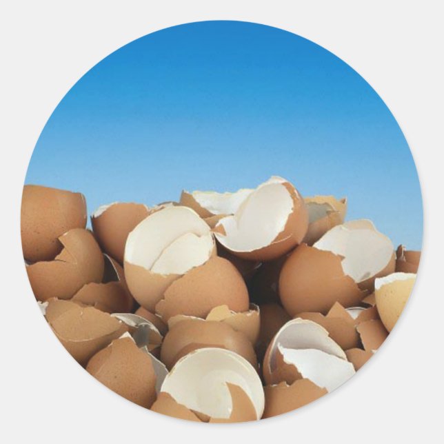 Pegatina Redonda Huevos (Anverso)