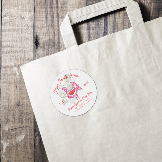 Pegatina Redonda Huevos de hueso de huerta de hueso de la familia d (Subido por el creador)