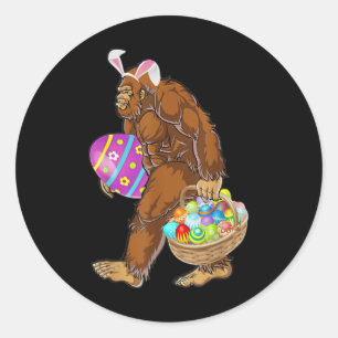 Pegatina Redonda Huevos de Pascua Graciosos