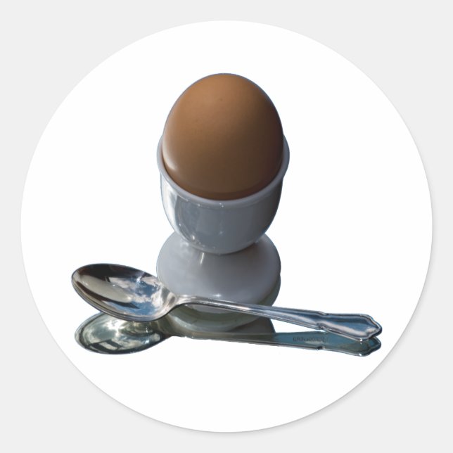 Pegatina Redonda Huevos maravillosos (Anverso)