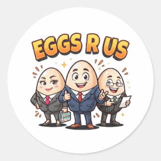 Pegatina Redonda Huevos somos nosotros 