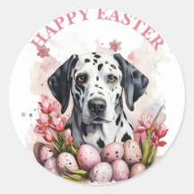 Huevos y flores de chocolate dálmata de Pascua -