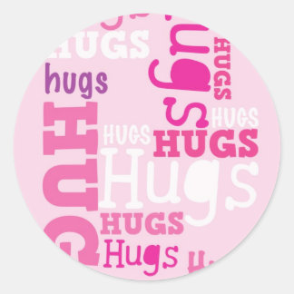 PEGATINA REDONDA HUGS HUGS HUGS