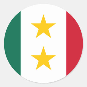 Pegatina Redonda huila y Tejas, México
