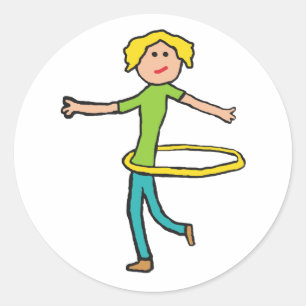 Pegatina Redonda Hula Hoop