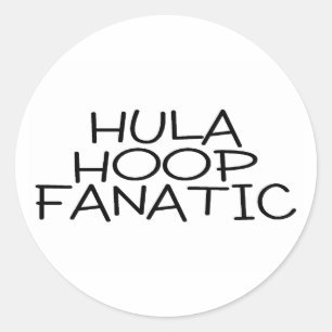 Pegatina Redonda Hula Hoop Fanatic