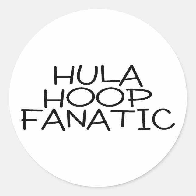 Pegatina Redonda Hula Hoop Fanatic (Anverso)