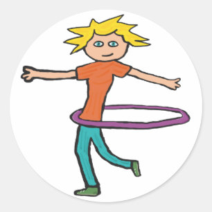 Pegatina Redonda Hula Hooping