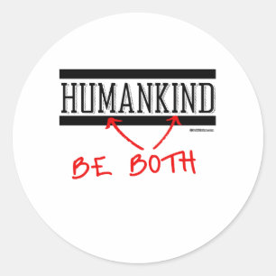 Pegatina Redonda Humanidad - Sean ambos