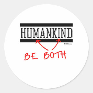 Pegatina Redonda Humanidad - Sean ambos