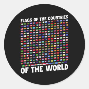 Pegatina Redonda Humanidad y viajero diseñan la bandera del Día de