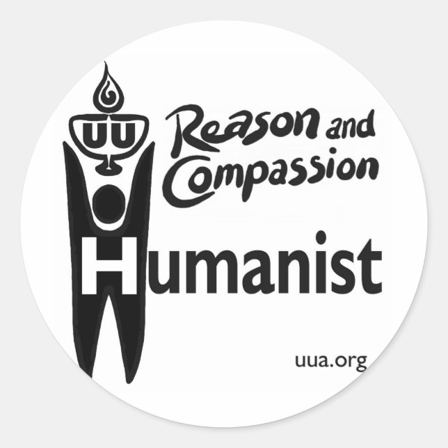 Pegatina Redonda Humanista U (Anverso)