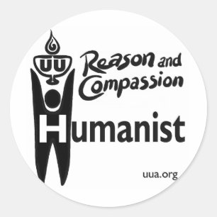 Pegatina Redonda Humanista U