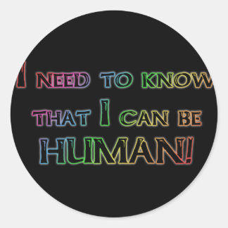 Pegatina Redonda Humano