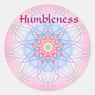 Pegatina Redonda Humblness (pegatina de la virtud)