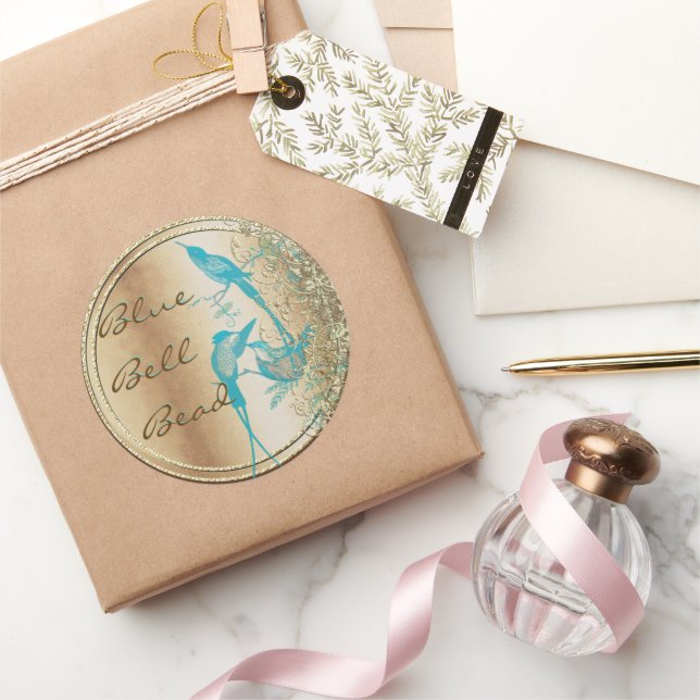 Pegatina Redonda Hummingbird Swirl (Regalar)