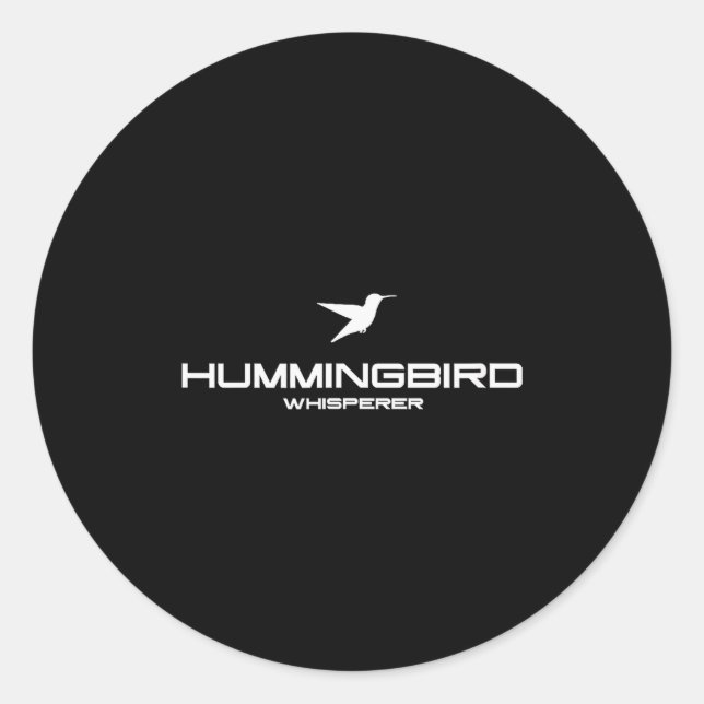 Pegatina Redonda Hummingbird Whisperer Shirt Hummingbird Gift Men W (Anverso)
