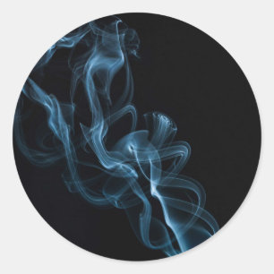 Pegatina Redonda Humo azul