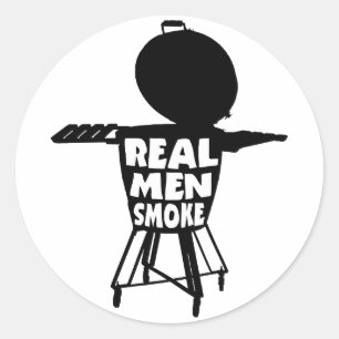 PEGATINA REDONDA HUMO DE HOMBRES REALES