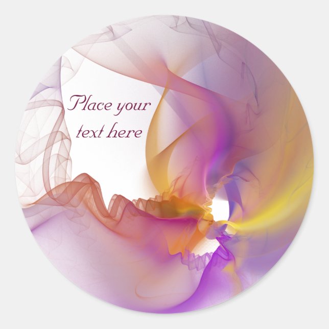 Pegatina Redonda Humo ligero (Anverso)