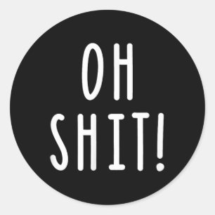 Pegatina Redonda Humor adulto que jura sarcasmo