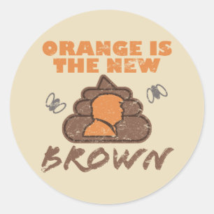 Pegatina Redonda Humor antiTrump