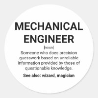 Humor de definición de ingeniero mecánico